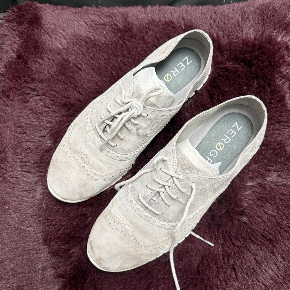 Cole Haan Women's Light Gray Oxford Flats